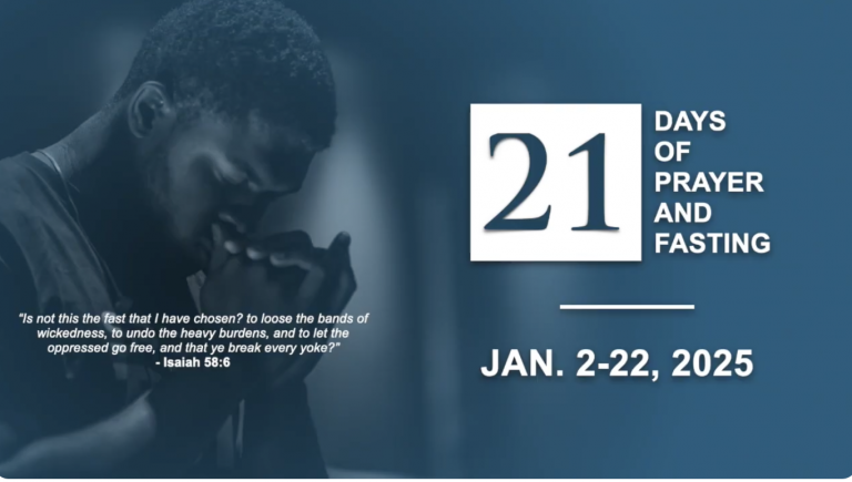 21 Days of Prayer and Fasting – God's Harbor For All Souls, Inc